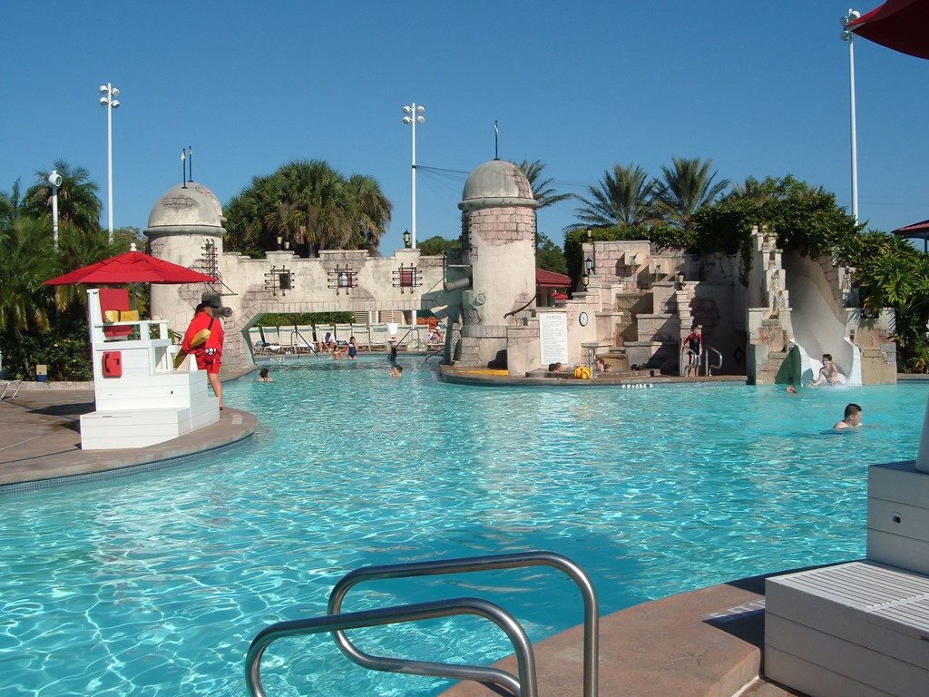 Disneys Caribbean Beach Resort pool - sparkling blue
